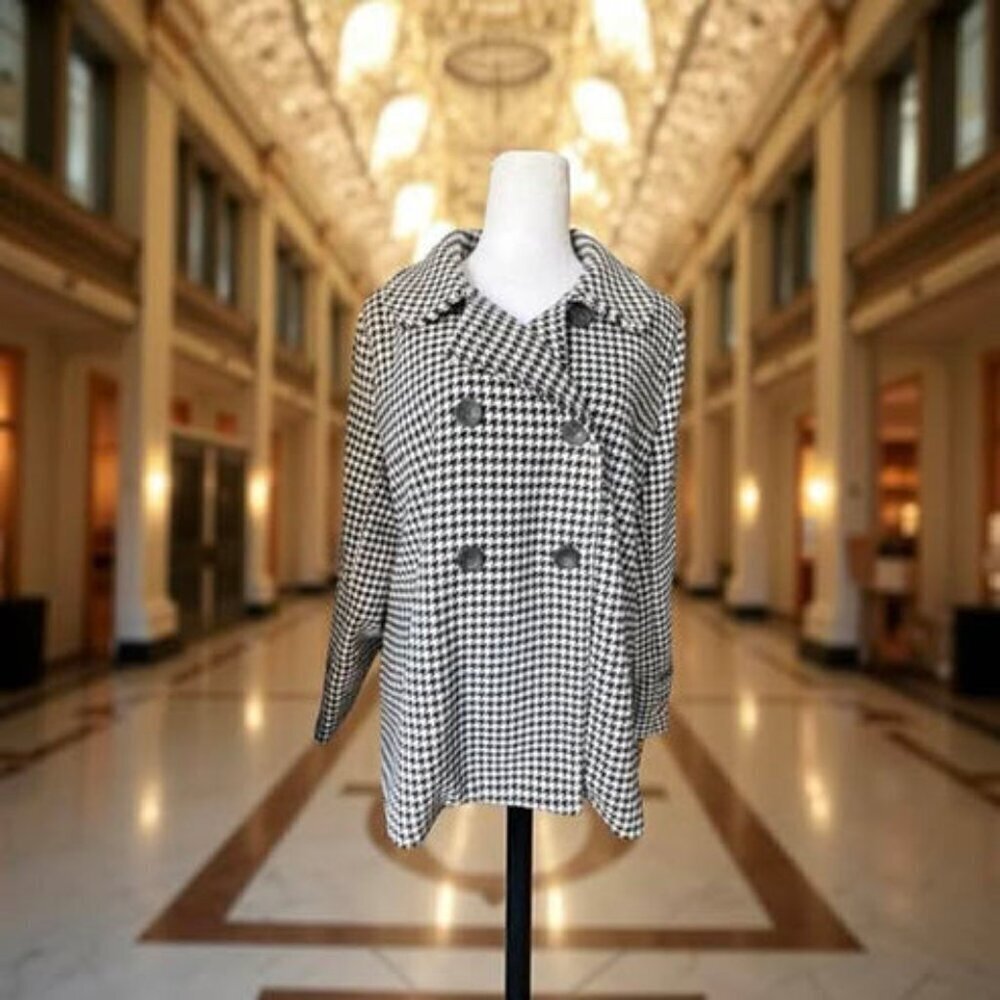 DOUBLE BREASTED CHECKERED JACKET